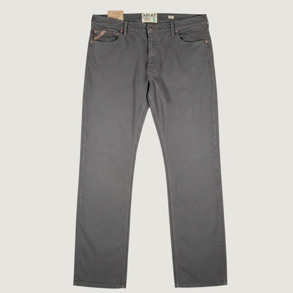 Ariat M7 Slim Fit Straight Leg Mens Jeans 40x32 Charcoal Grey Stretch 10044368